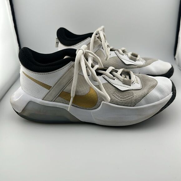 Nike Air Zoom Crossover Low White Metallic Gold sz 4Y - Picture 2 of 6